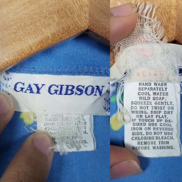 Gay Gibson Vintage Union 70s Blue Floral 2-Piece Disco Wide Leg Pajamas Size XS - Picture 10 of 12